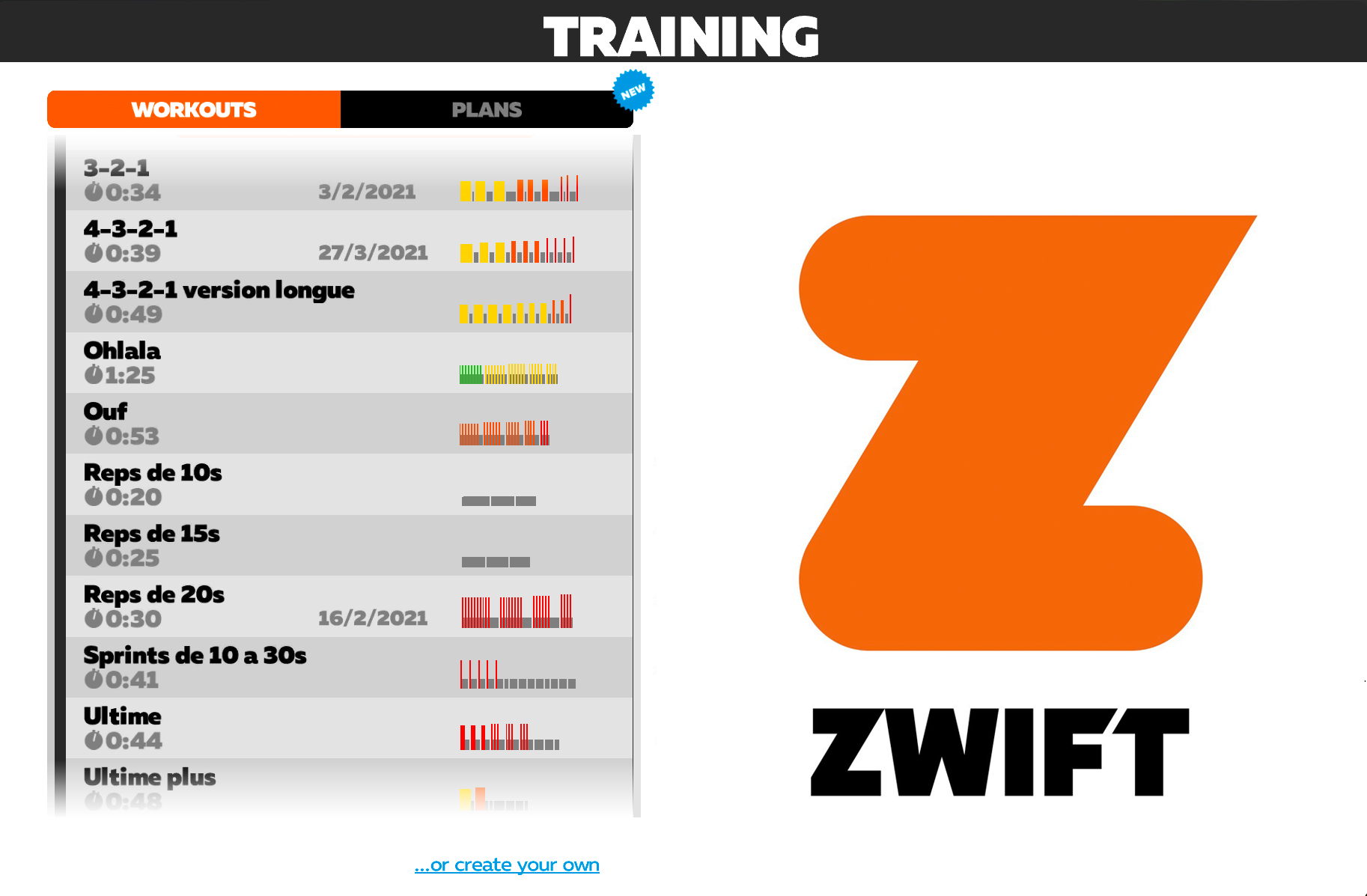 Nos séances d'entraînement par intervalles maintenant sur ZWIFT !